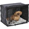 MidWest Homes for Pets Gabbia per cani iCrate, porta doppia, lunga 60,96 cm, include lettino, 2 ciotole, copertura per gabbia e pannello divisorio, caratteristiche brevettate, nero, mod. 1524DD-KIT