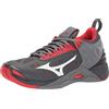 Mizuno Uomo, Scarpe da pallavolo Wave Momentum, Alto Rischio Rosso Grigio 1g91, 50 EU