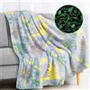 LXTOPN Coperta per bambini con dinosauro, Coperta luminosa al buio, 130 x 150 cm coperta per bambini, Regali per ragazzi (Dinosauro B, 130 x 150cm)