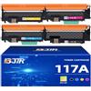 BJTR 117A Toner Compatibile per HP 117A per Color Laser MFP 179fnw 178nw 150a 150nw W2070A W2071A W2072A W2073A (Nero Ciano Giallo Magenta)