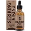 Striking Viking - Balsamo per olio da barba con profumo di sandalo - Formula biologica naturale con tea tree, argan e olio di jojoba per uomini - favorisce la crescita, ammorbidisce e idrata