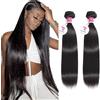 RICHAIR Fasci di capelli umani lisci 28 28 pollici, Straight Human Hair Bundles, 2 pacchi lisci 50 g/fascio (100 g in totale), fasci di capelli vergini non trattati al 100% con tessuto dritto Capelli umani