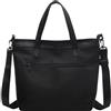 LQSCJS Borsa a tracolla da donna, borsa a tracolla impermeabile, borsa grande da donna, in nylon, borsa a tracolla impermeabile con cerniera per shopping, scuola, viaggi casual, Nero