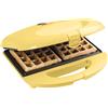 Bestron Waffle Maker, piastra per waffle a forma di belga, macchina per waffle con antiaderente & indicatoro luminso, collezione Sweet Dreams, 700 watt, colore: Giallo