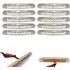 Formplas 10 x 9 SMD LED Luci di Posizione Laterali Indicatore Ingombro Bianco Camion Rimorchio Furgoni 12v 24