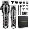HIENA PRO Tagliacapelli professionale e trimmer Set tagliacapelli elettrico da uomo, lama a T, macchina per capelli da 0 mm, USB ricaricabile senza fili di precisione, con indicatore LED