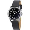 Ravel Plus - Orologio unisex resistente per l'uso quotidiano con cinturino in microfibra - Quarzo analogico giapponese - RP003L - Nero/Colore Argento/Nero Bianco