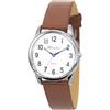 Ravel Plus - Orologio Uomo resistente per l'uso quotidiano con cinturino in microfibra - Quarzo analogico giapponese - RP002M - Marrone/Colore Argento