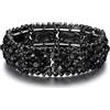 EVER FAITH Braccialetto Donna Cerimonia Sposa Accessori zircone 2 Livelli Piccola foglia Romano Tennis Bracciale per Donna e Ragazza