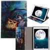Bestcatgift Mediapad M3 Lite PU Leather Tablet Wallet Custodia, [Colorful Painting Series] Kickstand Folio Cover per Huawei Mediapad M3 Lite 10.0 inch - Owl
