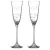 DIAMANTE Swarovski 60° compleanno o anniversario - Coppia di calici da champagne in cristallo con incisione a mano 60 con cristalli Swarovski