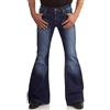 Botten Jeans Vintage da Uomo Con Fondo a Campana Anni '60 '70, Pantaloni da Discoteca Svasati, Bule Flair, Blu 3, 35W