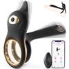 Cacuola Anello Vibrante per Lei e Lui Sex Toys Uomo, 10 Modalità Sexytoysys Uomo Coppia, Vibratore per Uomo con Telecomando, Stimolatore per Clitoride, Anello per Pene da Uomo, Anello Pene Lui Sex Toy