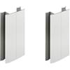 cyclingcolors 2x Connettore Zoccolino Battiscopa 100mm bianco lucido Bordo Mobili Cucina Zoccolo Giunzione multiangolo angolare