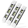 DOWELL Livello Magnetico Siluro Mini Livello Bolla Scatola Livello Spirito Telaio in Lega 180/90/45 Gradi 23 cm (Bianco, 3)