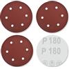 DIDATOOL Disco Abrasivo da 225 mm, 40 Pezzi 9 Pollici 6 Fori Carta Vetrata, P40 a P400 Carta Vetrata per Levigatrici, Smerigliatrici per Cartongesso, Levigatrice per Muro Eccetera (P180)