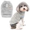 Zunea Cappotto Invernale per Cani di Piccola Taglia Giubbotti in Pile Caldo Morbido Sfocato Cucciolo Vestiti con Anello a D per Imbracatura Guinzaglio Abbigliamento per Chihuahua Gatti Grigio M
