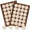 Logbuch-Verlag 48 adesivi rotondi vuoti scrivibili color beige fai da te bricolage per pacchi regalo spezie marmellata decorare scrivere nome segnaposto 3,2 cm