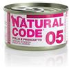 Natural Code Cibo umido per gatti NATURAL LINE SRL Codice Naturale KOT 85G 05 KURA/Ham SOS / 24