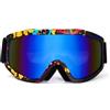 AYMQC Occhiali da Sci Occhiali da Motocross Protezione UV400 Occhiali da Snowboard con Imbottitura in Schiuma per Attività all'Aperto Uomo Donna Blu con Montatura Multicolore