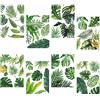 CRASPIRE Adesivi Murali Foglia PVC Dimensioni Ridotte Decalcomanie Autoadesive Impermeabili Foglie Verdi Tropicali Foglia di Palma Naturale Pianta Rettangolo 8 Foglio 8 Stili Rimovibile