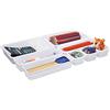TZQFROCE 8 pezzi Organiser Drawer Plastic, organizer per cassetti da ufficio, per trucco, scrivania, bagno, ufficio, cucina, bianco