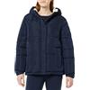 Amazon Essentials Piumino con Cappuccio Impermeabile Foderato in Sherpa (Disponibile in Taglie Forti) (precedentemente Amazon Aware) Donna, Blu Marino, S