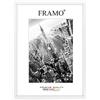 FRAMO 35mm Cornice per immagini 65 x 90 cm | Bianco Opaco | Cornice in MDF fatta a mano con lastra di vetro artificiale antiriflesso a prova di rottura e robusta parete posteriore in MDF