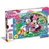 Clementoni- Minnie Minnie's Happy Helpers Supercolor Puzzle, Multicolore, 104 Pezzi, 23708