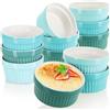 COM-FOUR® 12x stampi per soufflé - ciotole in ceramica creme brulée - stampi per forno - coppette da dessert e stampi per torte per pinna di ragù - 270 ml ciascuno - sfumature di verde