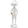 Kare Statuetta decorativa di design a forma di palla da ragazza, bianca, oggetto decorativo, in ceramica, realizzata a mano, pezzo unico, 41 x 13 x 13 cm (altezza x larghezza x profondità)