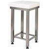FORCAR Ceppo in polietilene con sgabello inox - Varie dimensioni cm 70 x 50 x 88 h