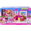 Mattel Barbie Playset Ristorante di Barbie con Bambola, 6 aree di gioco e 30 accessori