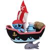 Manhattan Toy Nave pirata in neoprene 5 pezzi galleggiante Spill n Fill Bath Quick Dry Spugne e Squirt Toy