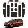 CDEFG Compatibile con Dacia Jogger 2021-2025 2026 Hybrid/Extreme, Tappetino Antiscivolo Antipolvere Antigraffio Tappetini in Gomma Portabicchieri Auto Jogger Extreme Hybrid Accessori (Arancione)