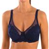 Selene, Reggiseno Contenitivo Donna in Pizzo, con Ferretto e Senza Imbottitura, Collezione Mariluz, Colore Blu, Taglia 6C