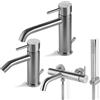 Vema Rubinetterie - TIBER Set miscelatore lavabo + bidet + gruppo vasca completo V17010AC005-V17070AC005