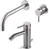 Vema Rubinetterie - TIBER Set miscelatore lavabo al muro+ bidet V17050AC005-V17070AC005