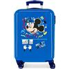 JOUMMA BAGS Valigia Disney Mickey Colour Mayhem Blu - Trolley da Cabina 55 cm, 4 Ruote