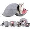 Niktule Shell Cat Bed House - Letto per animali domestici, traspirante, per gatti, gatti, gatti, tunnel interattivo, pieghevole, multifunzione