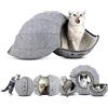 Niktule Shell Cat Bed House - Letto per animali domestici, traspirante, per gatti, gatti, gatti, tunnel interattivo, pieghevole, multifunzione