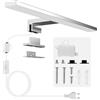 Aogled Lampada Specchio Bagno 40CM con Interruttore,10W Applique Bagno Bianco Neutro con 4000K＆820LM,230V Luce Specchio LED Classe II