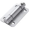 Amig - Cerniera da sovrapporre - 90 x 52 x 2 mm - Con molla - Per pareti in legno - Ideale per porte per bagni pubblici - Acciaio inossidabile 18/8 argento opaco