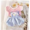 XiDonDon Peluche Vestiti per Le Bambole T-Shirt Camicia della Bretella Vestito di Pantaloni per 20 cm/7.9 Bambola di Pezza Giocattoli Accessori per Bambole (set12)