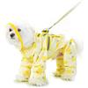 Mitili Impermeabile per Cani Cappottino con Cappuccio, Cappotto Regolabile per Cani con Strisce Riflettenti, Leggera Cappotto Cane Antipioggia per Cani di Piccola e Media Taglia (Giallo, XS)