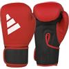 Adidas Hybrid 25 Guantoni da boxe in rosso, 226,8 g, guanti da allenamento in PU, ideali per lavoro con sacco, sparring e cuscinetti