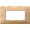 Ettroit Placca 4 moduli 504 in plastica marrone Piramide compatibile anche con BTicino Axolute