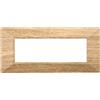 Ettroit Placca 6 moduli 506 in plastica marrone Piramide compatibile anche con BTicino Axolute