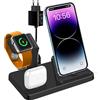 PDKUAI 3 in 1 Stazione Ricarica Compatibile con Apple watch iphone airpods,Caricatore senza fili per iphone 14 13 12 11 XS XR X 7S 6S 5 serie,Caricabatterie per iWatch 8/Ultra7/6/SE/5/4/3/2,AirPods