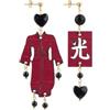Lebole Maison Lebole Gioielli Orecchini da Donna Kimono Special Tessuto Rosso